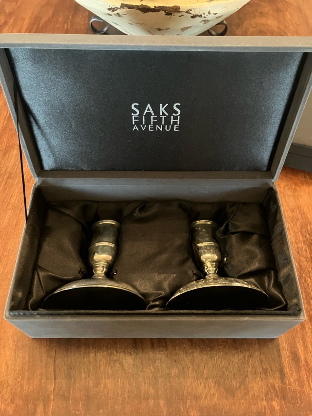 Saks 5th Avenue Silver Plate Candlesticks